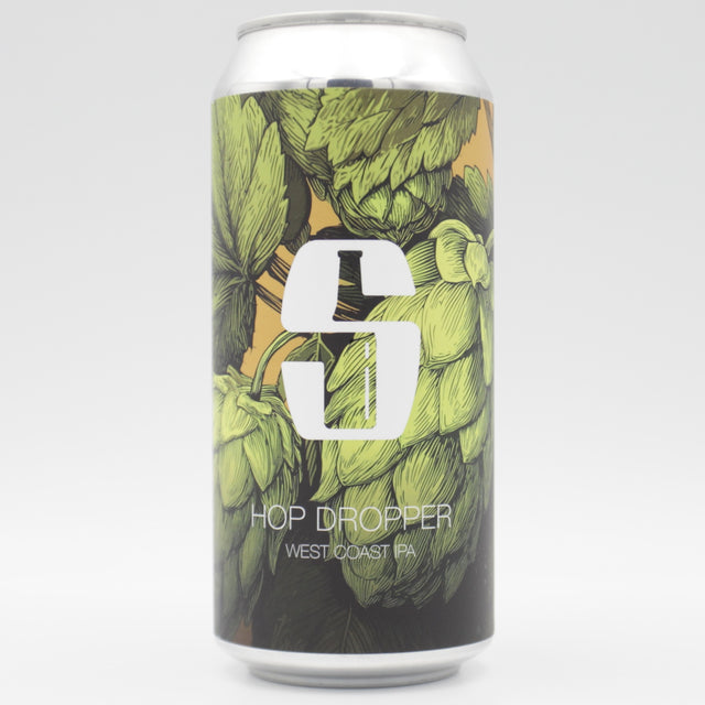 This is a can of Salikatt - Hop Dropper - 6% (440ml). It is a IPA craft beer available to buy from Ghost Whale, voted London's best craft beer shop.