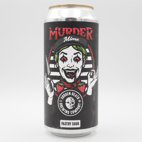 This is a can of Sudden Death - Murder Mime - 6% (440ml). It is a Sour craft beer available to buy from Ghost Whale, voted London's best craft beer shop.