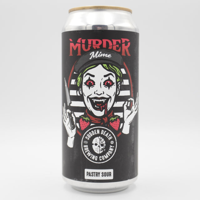 This is a can of Sudden Death - Murder Mime - 6% (440ml). It is a Sour craft beer available to buy from Ghost Whale, voted London's best craft beer shop.