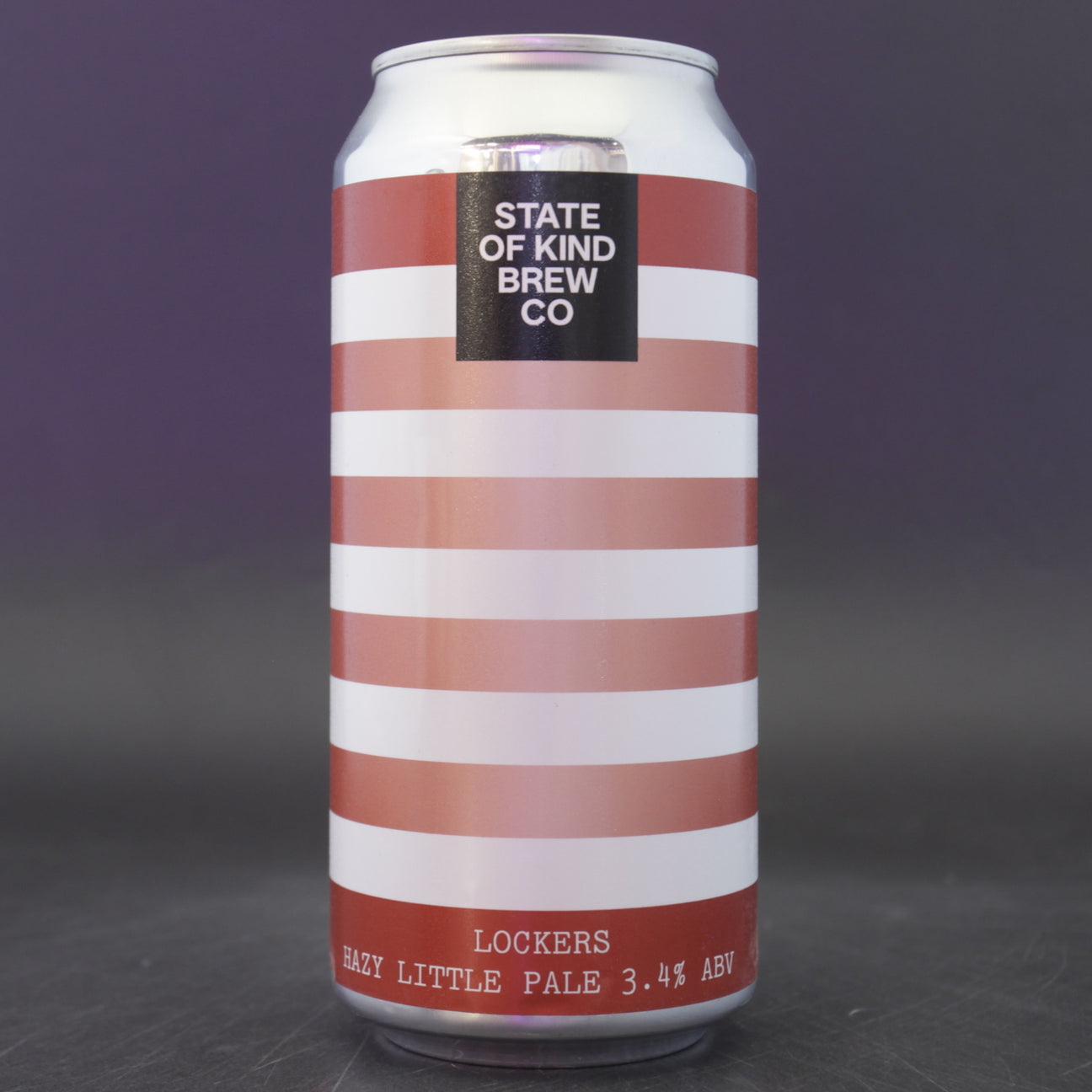 This is a can of State Of Kind - Lockers - 3.4% (440ml). It is a Pale Ale craft beer available to buy from Ghost Whale, voted London's best craft beer shop.