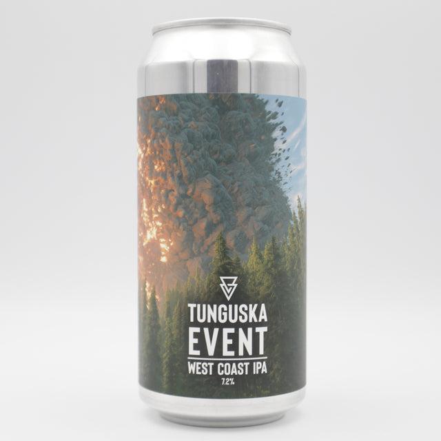 This is a can of Azvex - Tunguska Event - 7.2% (440ml). It is a IPA craft beer available to buy from Ghost Whale, voted London's best craft beer shop.