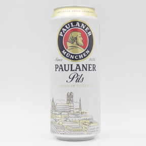 This is a can of Paulaner - Pilsner - 4.8% (500ml). It is a Lager / Pilsner / Kölsch craft beer available to buy from Ghost Whale, voted London's best craft beer shop.