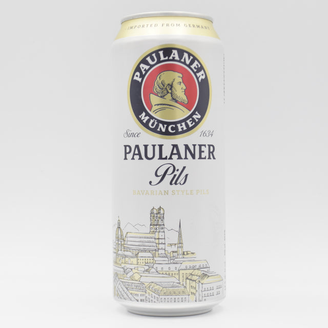This is a can of Paulaner - Pilsner - 4.8% (500ml). It is a Lager / Pilsner / Kölsch craft beer available to buy from Ghost Whale, voted London's best craft beer shop.