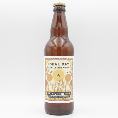 This is a bottle of Ideal Day - Path Of The Sun - 4.5% (500ml). It is a Pale Ale craft beer available to buy from Ghost Whale, voted London's best craft beer shop.