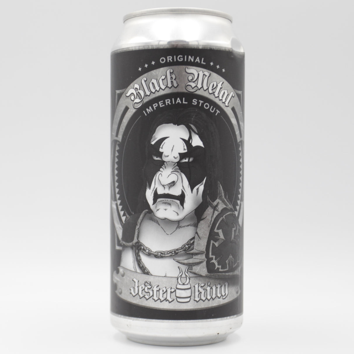 This is a can of Jester King - Black Metal - 12% (473ml). It is a Imperial Stout / Porter craft beer available to buy from Ghost Whale, voted London's best craft beer shop.