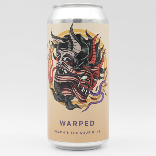 This is a can of Otherworld - Warped - 5.8% (440ml). It is a Sour craft beer available to buy from Ghost Whale, voted London's best craft beer shop.