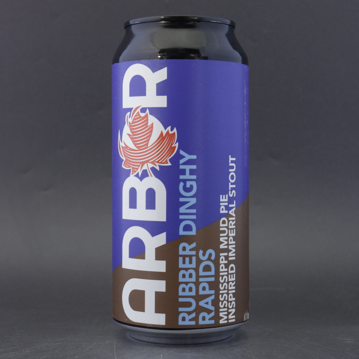 This is a can of Arbor - Rubber Dinghy Rapids - 10% (440ml). It is a Imperial Stout / Porter craft beer available to buy from Ghost Whale, voted London's best craft beer shop.