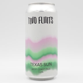 This is a can of Two Flints - Texas Sun - 5.6% (440ml). It is a Pale Ale craft beer available to buy from Ghost Whale, voted London's best craft beer shop.