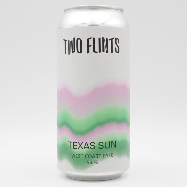 This is a can of Two Flints - Texas Sun - 5.6% (440ml). It is a Pale Ale craft beer available to buy from Ghost Whale, voted London's best craft beer shop.