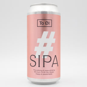 This is a can of To Øl - #SIPA - 4.7% (440ml). It is a Session IPA craft beer available to buy from Ghost Whale, voted London's best craft beer shop.