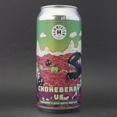 This is a can of Hammerton - Chokeberry Vs - 4.2% (440ml). It is a Sour craft beer available to buy from Ghost Whale, voted London's best craft beer shop.