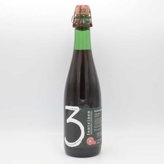 This is a bottle of 3 Fonteinen - Oude Kriek Bio (Season 22|23) Blend No.106 - 6.8% (375ml). It is a Lambic craft beer available to buy from Ghost Whale, voted London's best craft beer shop.