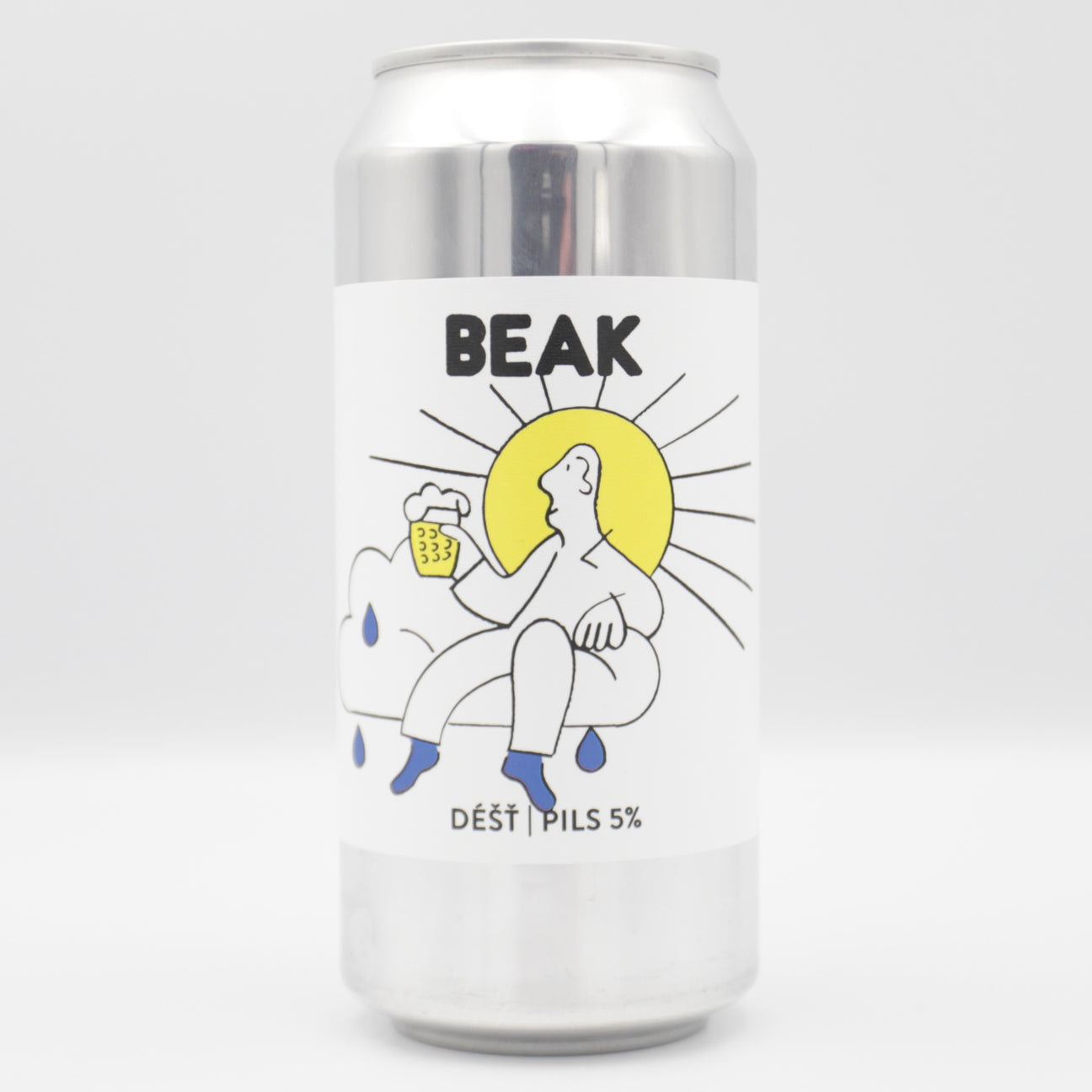 This is a can of Beak - Déšt - 5% (440ml). It is a Lager / Pilsner / Kölsch craft beer available to buy from Ghost Whale, voted London's best craft beer shop.