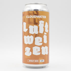 This is a can of Cloudwater - Luftweizen - 4.5% (440ml). It is a Wit / Wheat craft beer available to buy from Ghost Whale, voted London's best craft beer shop.