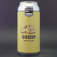 This is a can of Pressure Drop - Gossip - 6.5% (440ml). It is a IPA craft beer available to buy from Ghost Whale, voted London's best craft beer shop.