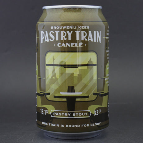 This is a can of Kees - Pastry Train Canele - 13.1% (330ml). It is a Imperial Stout / Porter craft beer available to buy from Ghost Whale, voted London's best craft beer shop.