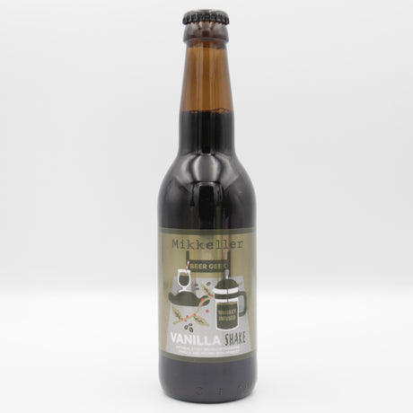 This is a bottle of Mikkeller - Beer Geek Vanilla Shake Whiskey - 11.5% (330ml). It is a Imperial Stout / Porter craft beer available to buy from Ghost Whale, voted London's best craft beer shop.