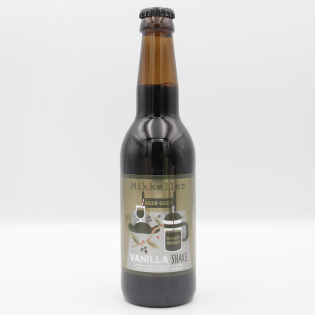 This is a bottle of Mikkeller - Beer Geek Vanilla Shake Whiskey - 11.5% (330ml). It is a Imperial Stout / Porter craft beer available to buy from Ghost Whale, voted London's best craft beer shop.