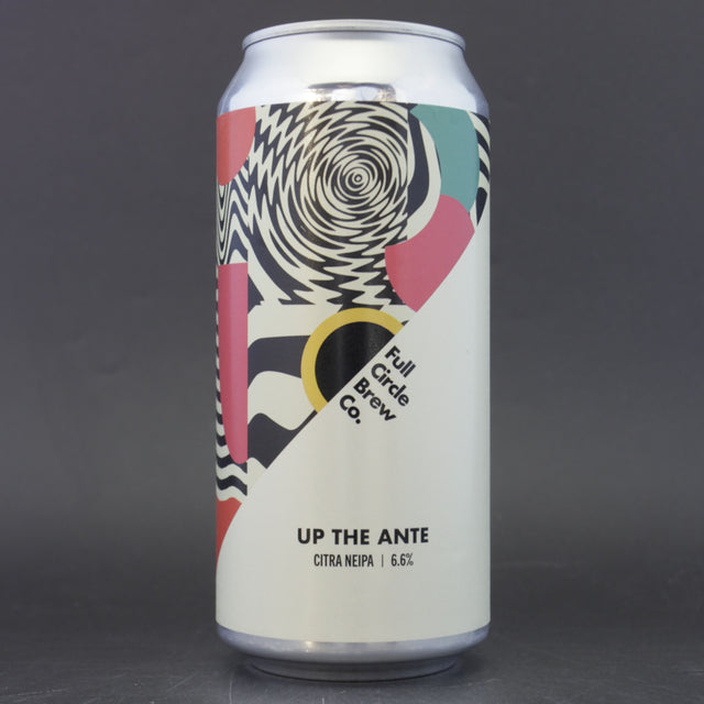 This is a can of Full Circle Brew Co - Up The Ante - 6.6% (440ml). It is a IPA craft beer available to buy from Ghost Whale, voted London's best craft beer shop.