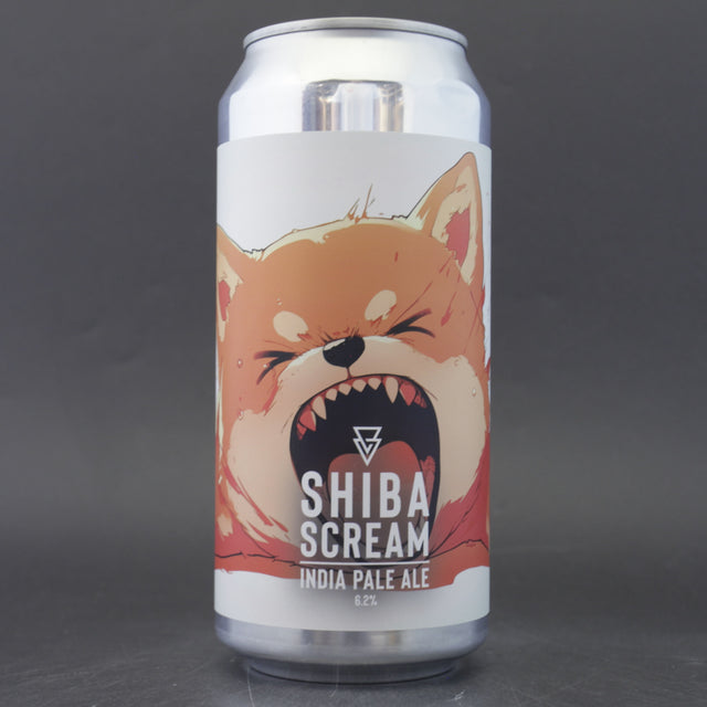This is a can of Azvex - Shiba Scream - 6.2% (440ml). It is a IPA craft beer available to buy from Ghost Whale, voted London's best craft beer shop.