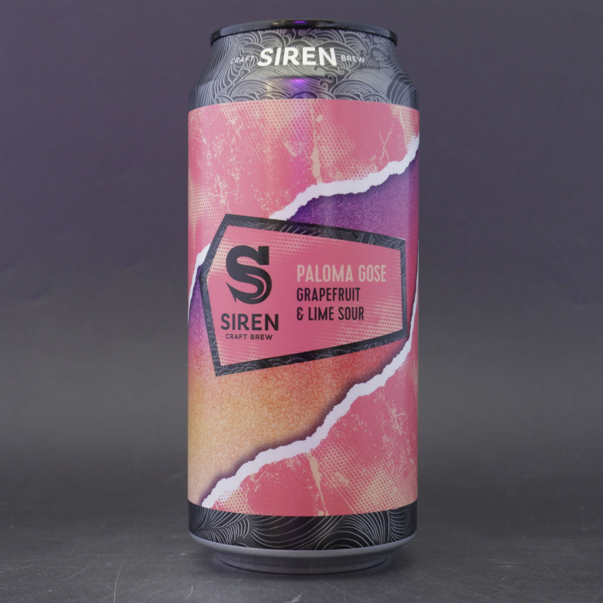 This is a can of Siren - Paloma Gose - 5% (440ml). It is a Gose craft beer available to buy from Ghost Whale, voted London's best craft beer shop.