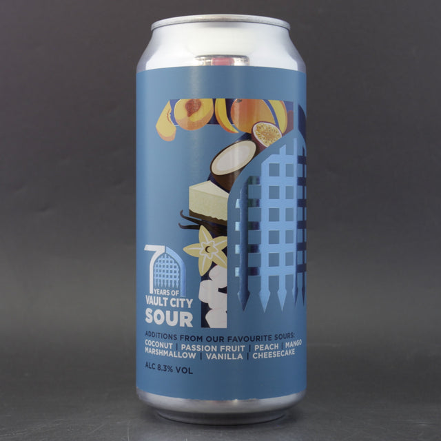 This is a can of Vault City - 7 Years Sour - 8.3% (440ml). It is a Sour craft beer available to buy from Ghost Whale, voted London's best craft beer shop.