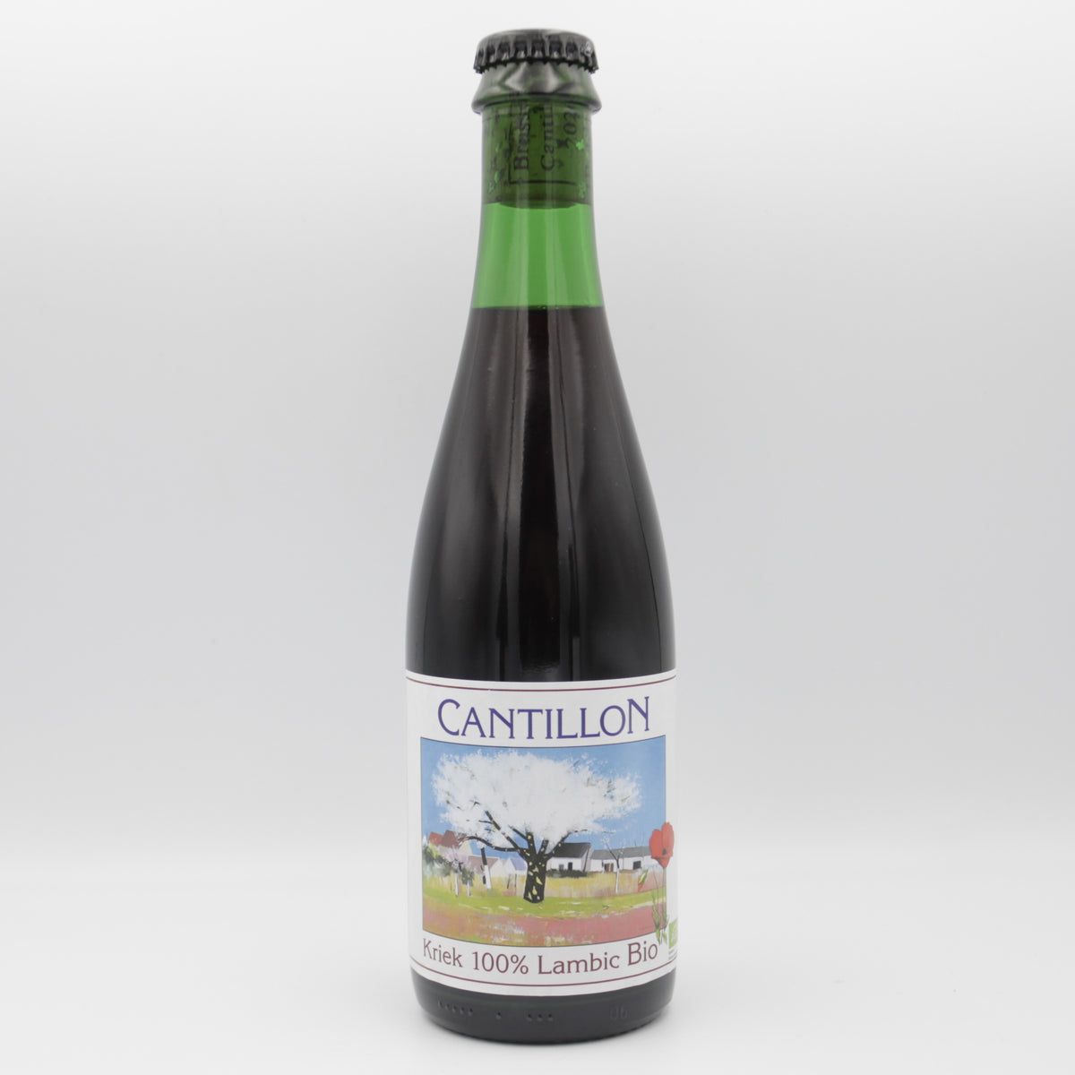 This is a bottle of Cantillon - Kriek 100% Bio - 5% (375ml). It is a Lambic craft beer available to buy from Ghost Whale, voted London's best craft beer shop.