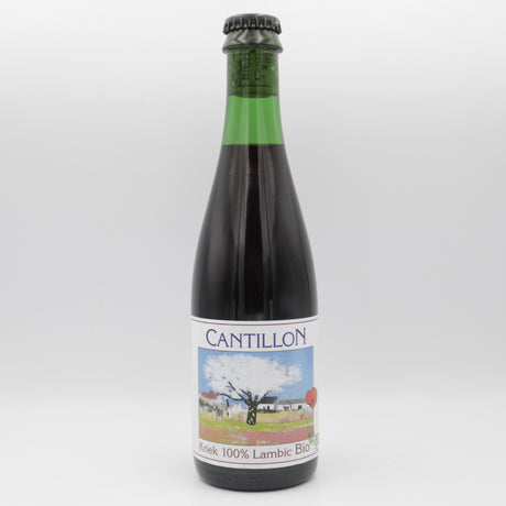 This is a bottle of Cantillon - Kriek 100% Bio - 5% (375ml). It is a Lambic craft beer available to buy from Ghost Whale, voted London's best craft beer shop.