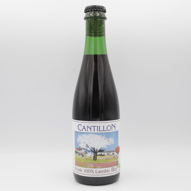 This is a bottle of Cantillon - Kriek 100% Bio - 5% (375ml). It is a Lambic craft beer available to buy from Ghost Whale, voted London's best craft beer shop.