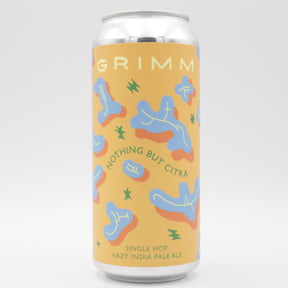 This is a can of Grimm Artisanal Ales - Nothing But Citra - 6.9% (473ml). It is a IPA craft beer available to buy from Ghost Whale, voted London's best craft beer shop.