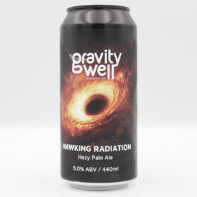 This is a can of Gravity Well - Hawking Radiation - 5% (440ml). It is a Pale Ale craft beer available to buy from Ghost Whale, voted London's best craft beer shop.