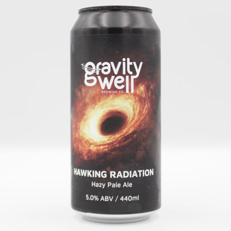 This is a can of Gravity Well - Hawking Radiation - 5% (440ml). It is a Pale Ale craft beer available to buy from Ghost Whale, voted London's best craft beer shop.