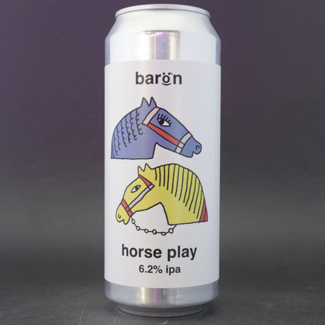 This is a can of Baron - Horse Play - 6.2% (500ml). It is a IPA craft beer available to buy from Ghost Whale, voted London's best craft beer shop.