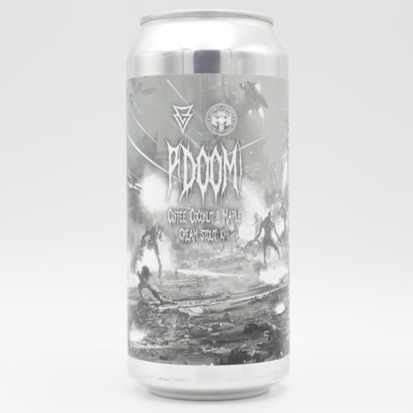 This is a can of Azvex / Adroit Theory - P(Doom) - 10% (440ml). It is a Imperial Stout / Porter craft beer available to buy from Ghost Whale, voted London's best craft beer shop.