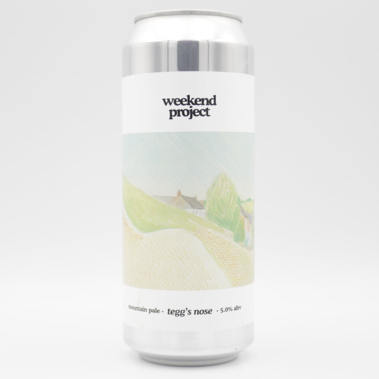 This is a can of Weekend Project - Tegg's Nose - 5% (500ml). It is a Pale Ale craft beer available to buy from Ghost Whale, voted London's best craft beer shop.