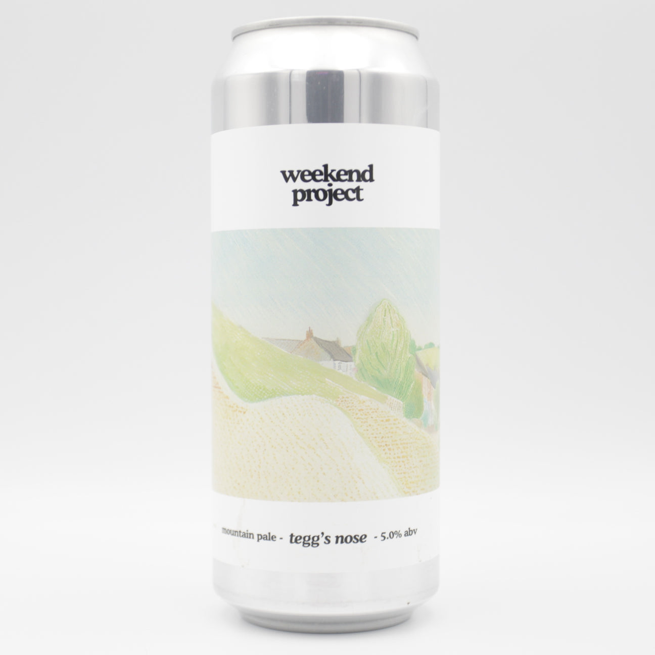 This is a can of Weekend Project - Tegg's Nose - 5% (500ml). It is a Pale Ale craft beer available to buy from Ghost Whale, voted London's best craft beer shop.