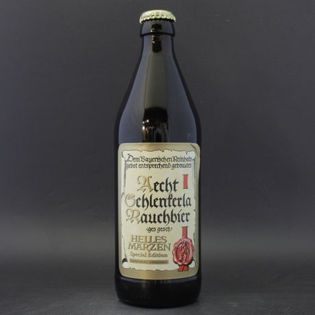 This is a bottle of Schlenkerla - Helles Marzen - 5.1% (500ml). It is a Lager / Pilsner / Kölsch craft beer available to buy from Ghost Whale, voted London's best craft beer shop.