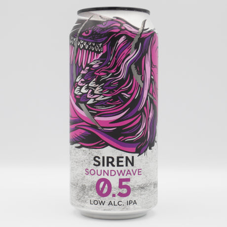This is a can of Siren - Soundwave 0.5 - 0.5% (440ml). It is a IPA craft beer available to buy from Ghost Whale, voted London's best craft beer shop.