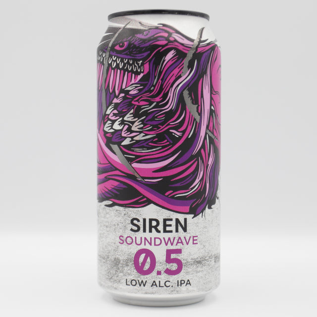 This is a can of Siren - Soundwave 0.5 - 0.5% (440ml). It is a IPA craft beer available to buy from Ghost Whale, voted London's best craft beer shop.