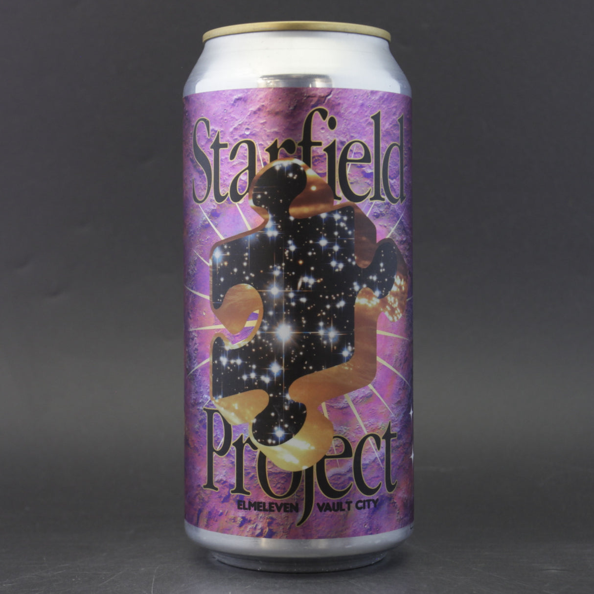 This is a can of Elm Eleven / Vault City - Pulp: Starfield Project - 5% (440ml). It is a Sour craft beer available to buy from Ghost Whale, voted London's best craft beer shop.