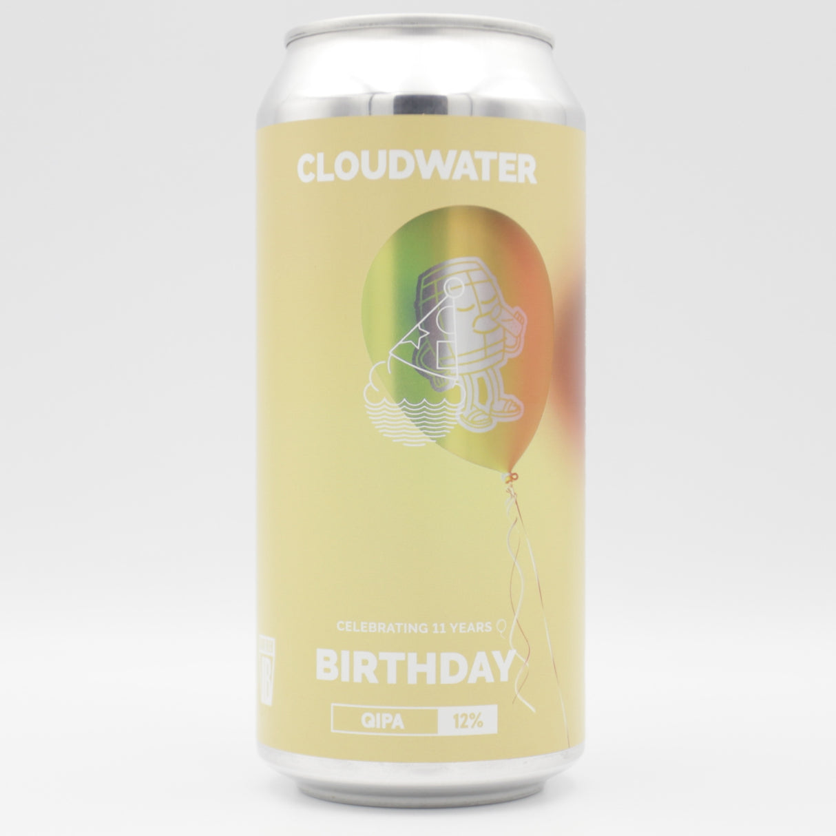 This is a can of Cloudwater - 11th Birthday Quadruple IPA - 12% (440ml). It is a Triple IPA craft beer available to buy from Ghost Whale, voted London's best craft beer shop.
