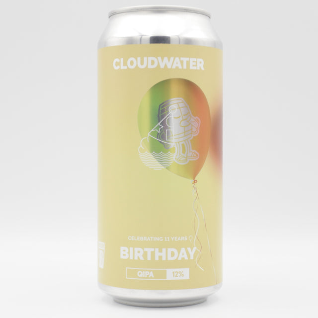 This is a can of Cloudwater - 11th Birthday Quadruple IPA - 12% (440ml). It is a Triple IPA craft beer available to buy from Ghost Whale, voted London's best craft beer shop.
