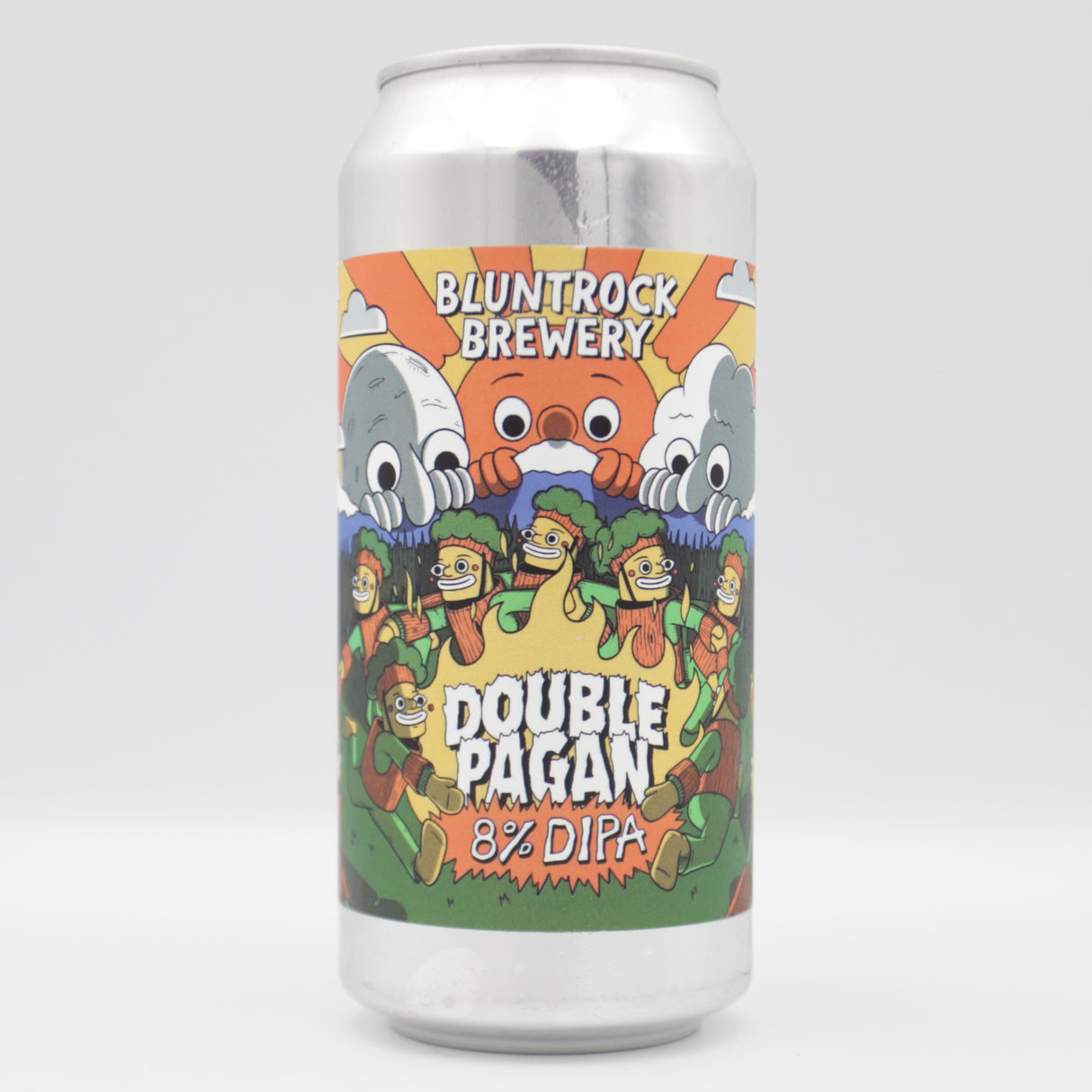 This is a can of Bluntrock - Double Pagan - 8% (440ml). It is a Double IPA craft beer available to buy from Ghost Whale, voted London's best craft beer shop.