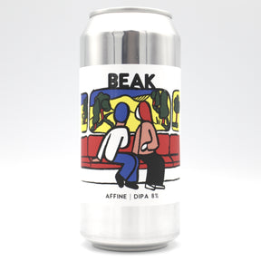 This is a can of Beak - Affine - 8% (440ml). It is a Double IPA craft beer available to buy from Ghost Whale, voted London's best craft beer shop.