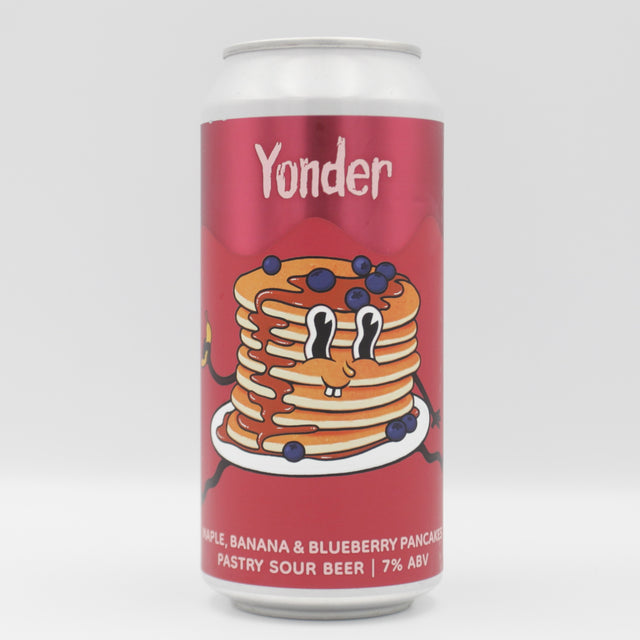 This is a can of Yonder - Maple, Banana & Blueberry Pancakes - 7% (440ml). It is a Sour craft beer available to buy from Ghost Whale, voted London's best craft beer shop.