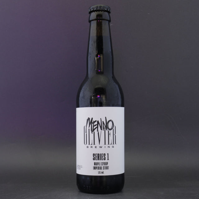 This is a bottle of Menno Olivier - Series 1: Maple Syrup - 13% (330ml). It is a Imperial Stout / Porter craft beer available to buy from Ghost Whale, voted London's best craft beer shop.