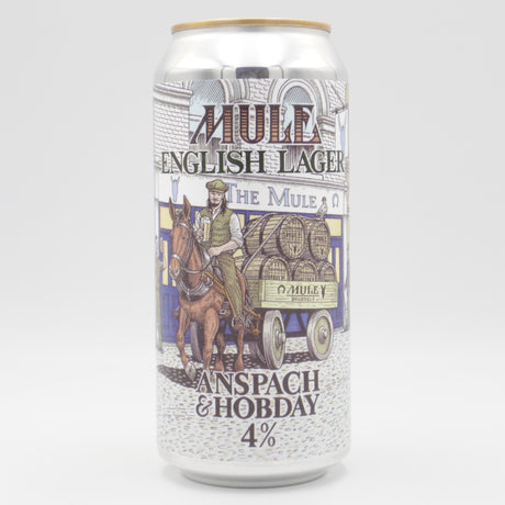This is a can of Anspach & Hobday - Mule - 4% (440ml). It is a Lager / Pilsner / Kölsch craft beer available to buy from Ghost Whale, voted London's best craft beer shop.