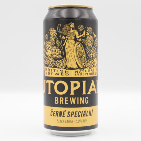 This is a can of Utopian - Cerne Specialini - 5.9% (440ml). It is a Lager / Pilsner / Kölsch craft beer available to buy from Ghost Whale, voted London's best craft beer shop.
