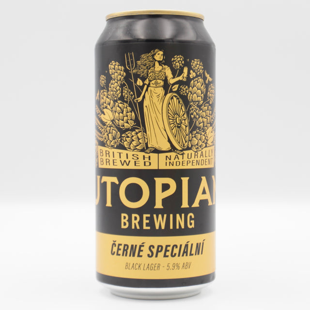 This is a can of Utopian - Cerne Specialini - 5.9% (440ml). It is a Lager / Pilsner / Kölsch craft beer available to buy from Ghost Whale, voted London's best craft beer shop.