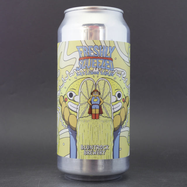 This is a can of Bluntrock - Freshly Squeezey - 2.8% (440ml). It is a Radler craft beer available to buy from Ghost Whale, voted London's best craft beer shop.